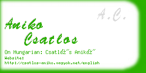 aniko csatlos business card